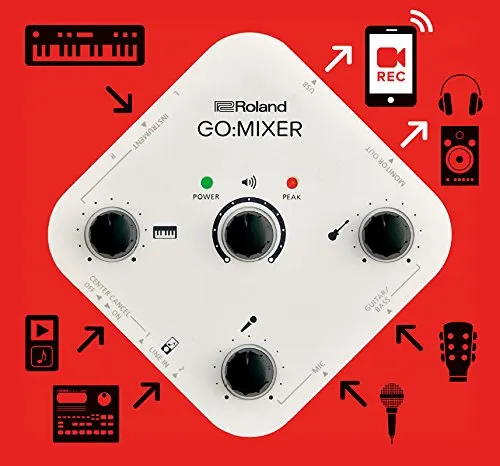 Roland не наносящих вред GOMIXER аудио смеситель для смартфонов, 5-вход миксер/Интерфейс для iOS и Android
