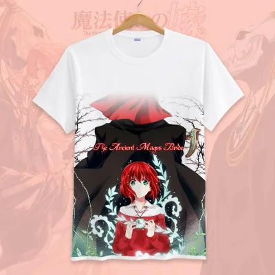 New Anime Mahoutsukai no Yome  Cosplay T-shirt Hatori Chise T Shirt cotton Short Sleeve Tops Tee images - 6