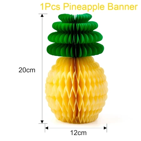 Pineapple banner FENGRISE пальмовых листьев в гавайском стиле вечерние украшения Гавайи тропический вечерние летние Фламинго участник Luau Свадебный декор Алоха, ананас - Цвет: Pineapple banner
