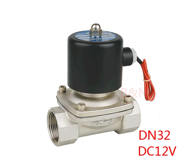 Электромагнитный клапан 2W350 35B 1 1/4 дюйма 12 В постоянного тока из нержавеющей стали