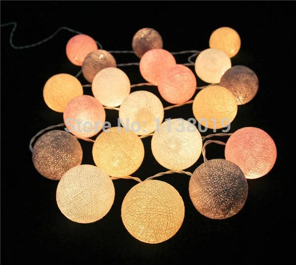 Гирлянда винтажная Пастельная белая из чистого хлопка 20 шаров/шт.|pastel cotton ball|cotton