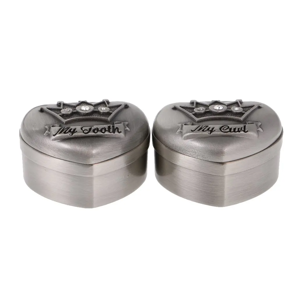 2 шт. сплав в форме сердца Детские сувениры молочные зубы коробка для первого зуба