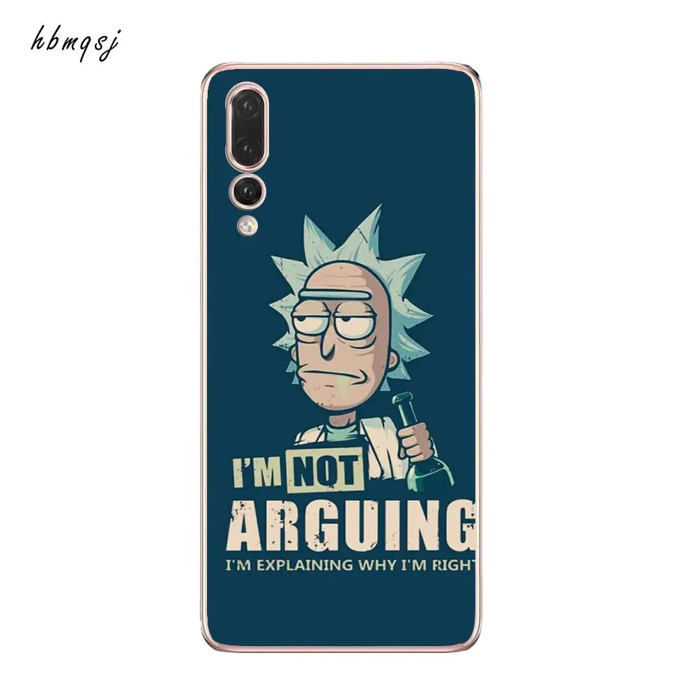 Cool funda for huawei p20 lite case silicone soft tpu rick and moti cartoon original coque phone back cover |