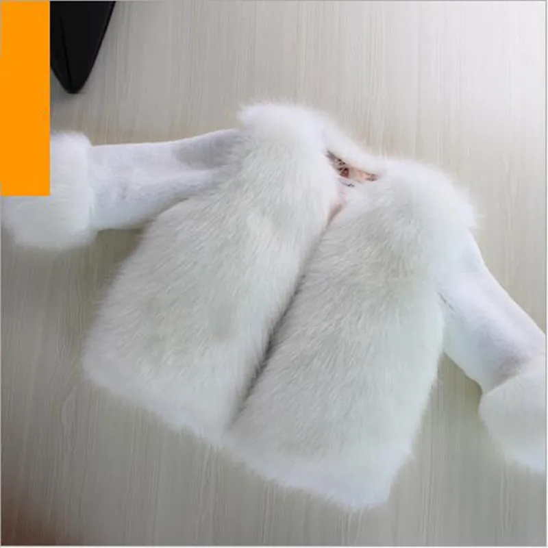 2018 Autumn And winter New Baby Children's Clothing Imitation Fox Fur Faux Coat Korean Girls Single-breasted Overcoat QV338 | Детская