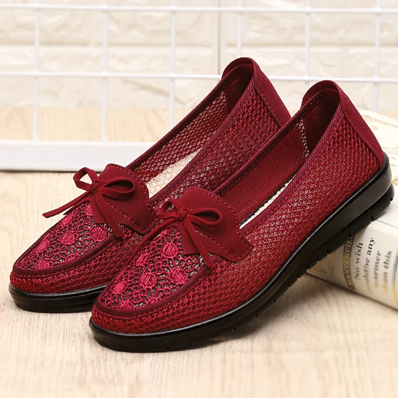 Женские лоферы на плоской подошве SONDR Летние мокасины платформе сетчатые