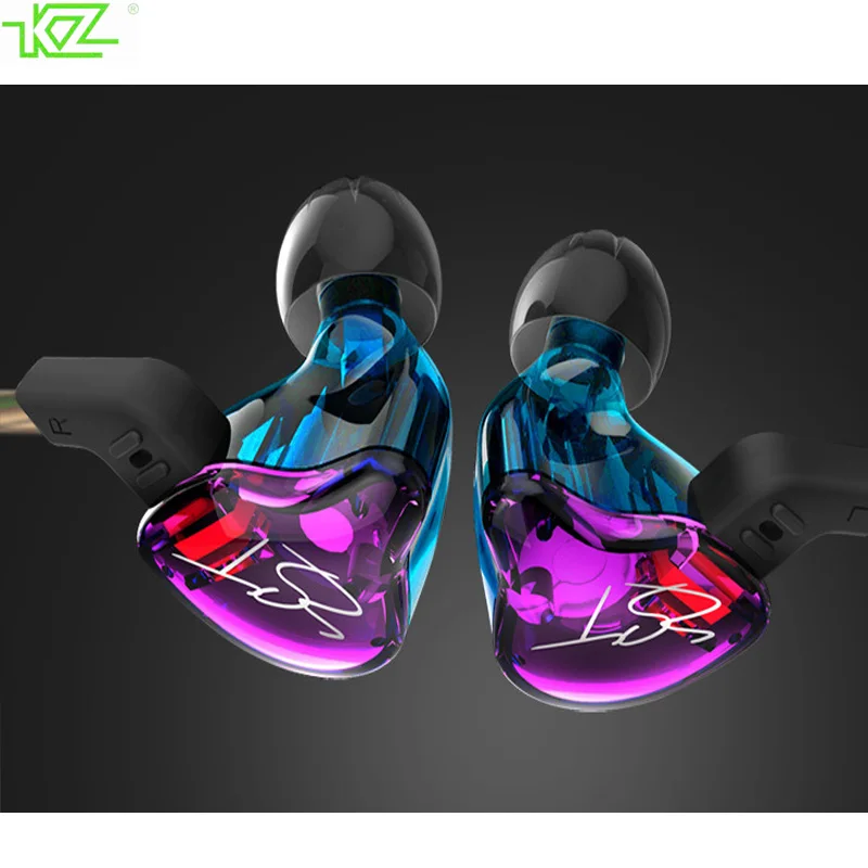 Гибридные наушники KZ ZST Bluetooth + Проводные 2 кабеля якорь Динамический привод Hi Fi