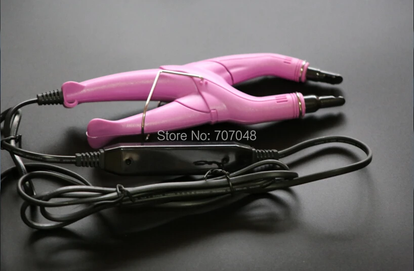 Утюжок для наращивания волос с терморазъемом розового цвета|connector mold|connector