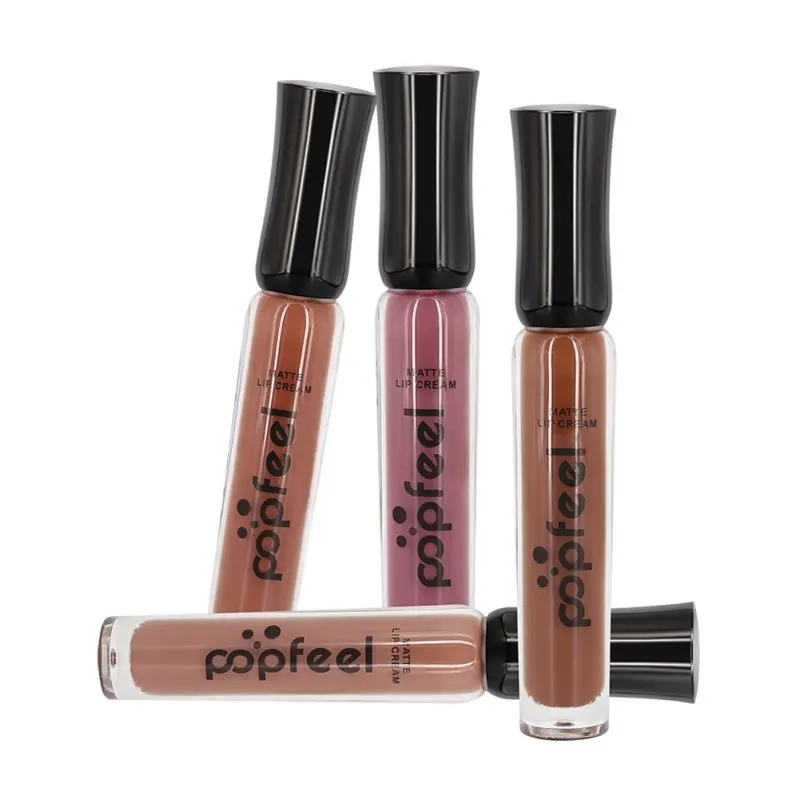 Popfeel 12 Цветов матовый блеск для губ телесного цвета Блеск питательный Макияж