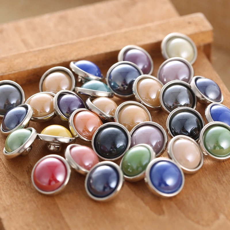 10 шт/партия Новые 12 мм жемчужные ювелирные застежки-пуговицы смешанный стиль
