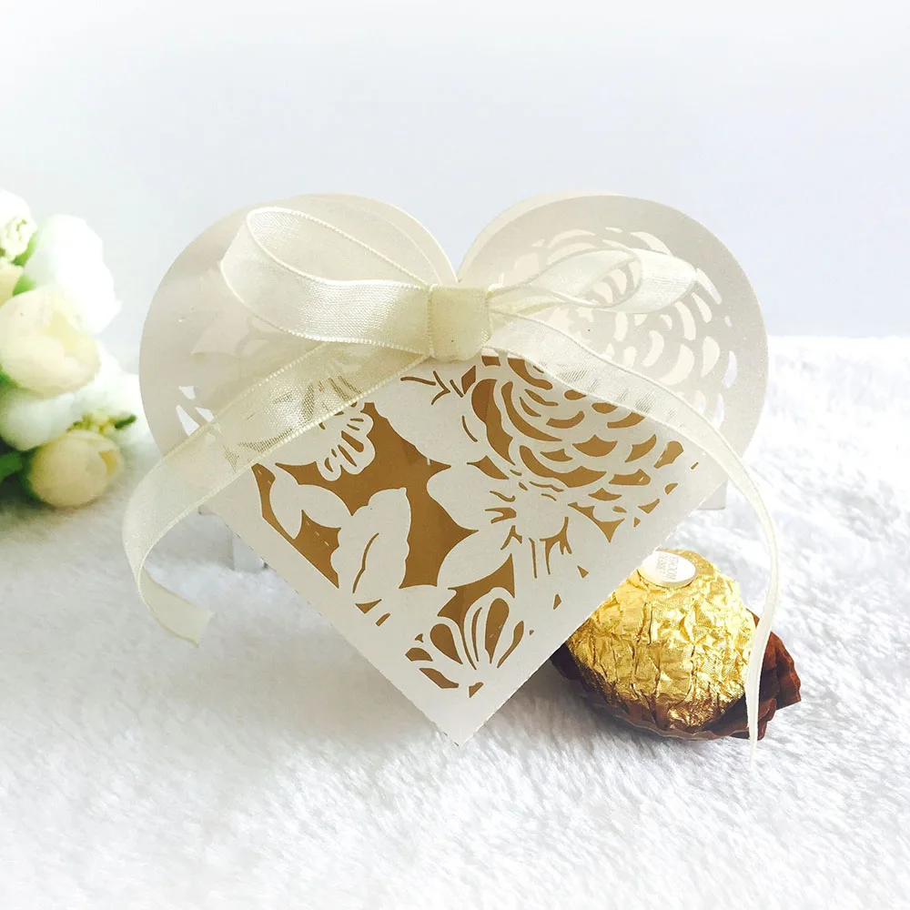 50 шт Классические в форме сердца для конфет коробки подарки украшения конфеты