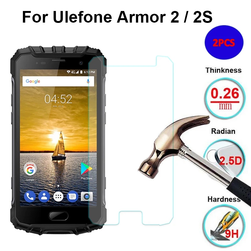 2 шт. закаленное стекло для Ulefone Armor S Защита экрана Взрывозащищенная защитная