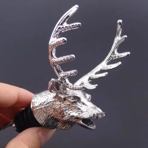 50 шт./лот хит продаж голова оленя бутылка для вина пробка корка стопор винного