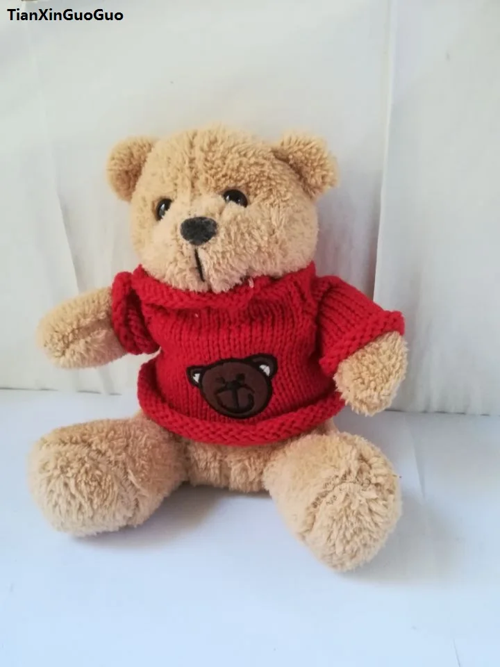 

Милая плюшевая игрушка мишка тедди, примерно 25 см, наряд, красный свитер, мишка, мягкая кукла, детская игрушка, подарок на день рождения b2830