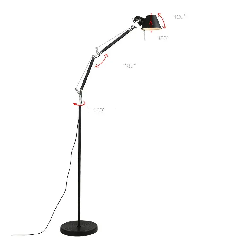 

Artpad Промышленный напольный светильник черный серебристый