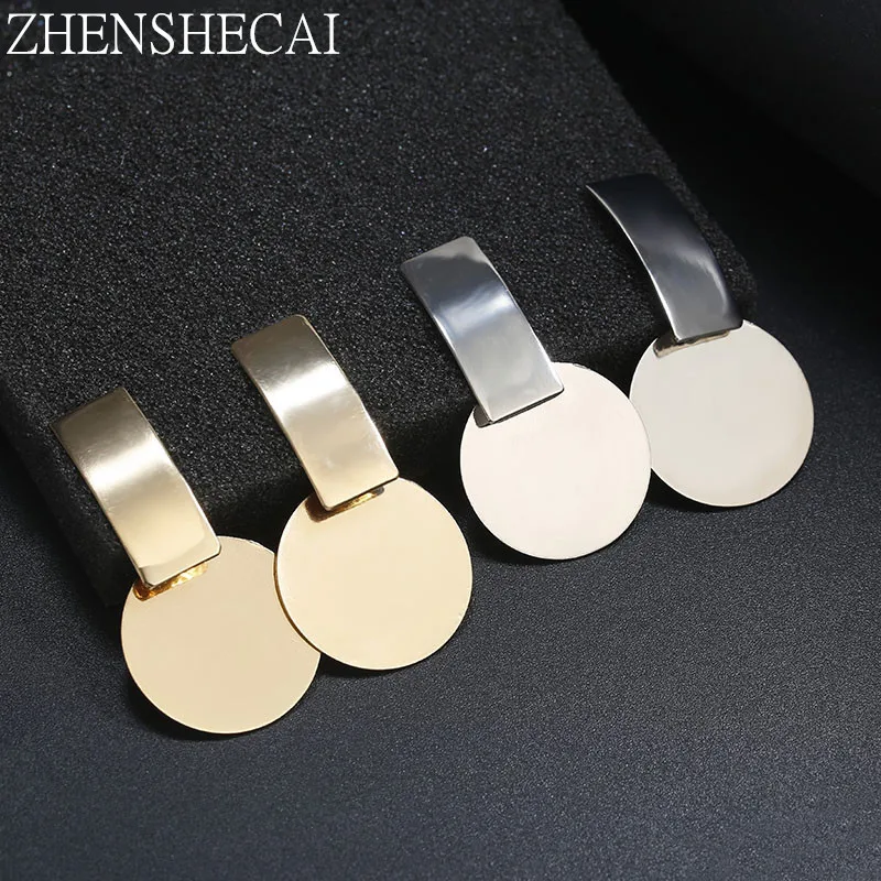 2018 модные Висячие серьги для женщин винтажные серебристые золотые цветные