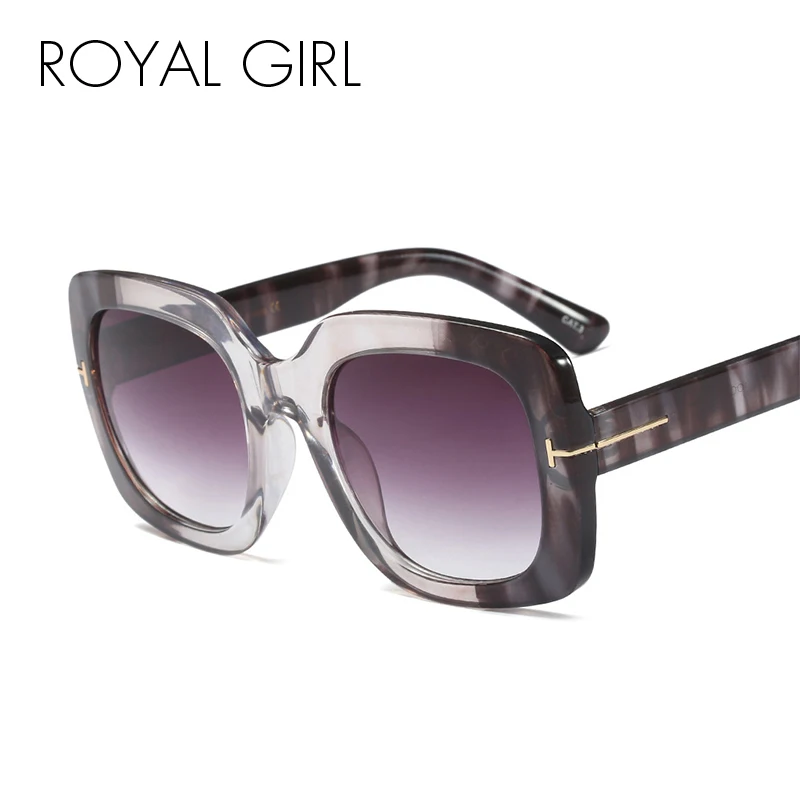 Королевский Девушка негабаритных Квадратные Солнцезащитные очки для женщин 2019