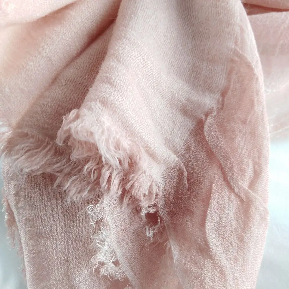 Зима горчично шарф хиджаб морщинистые женские хлопок белье Обёрточная бумага