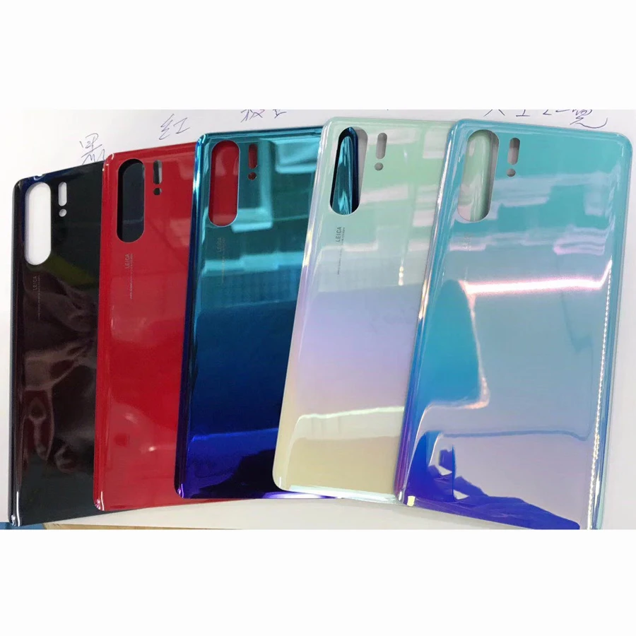 Стекло для huawei P30 pro задняя крышка батарейного отсека задняя стеклянная Корпус чехол запасная часть двери+ клейкая наклейка