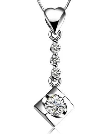 Подарок на день Святого Валентина ожерелье с натуральным бриллиантом GVBORI кулон