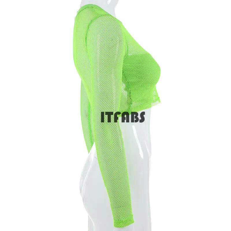 2019 Брендовая женская флуоресцентная зеленая Сексуальная и очаровательная