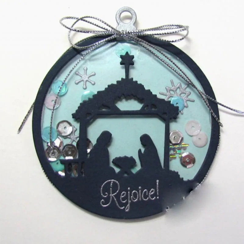 Металлический трафарет с изображением дня рождения Иисуса для скрапбукинга | Дом