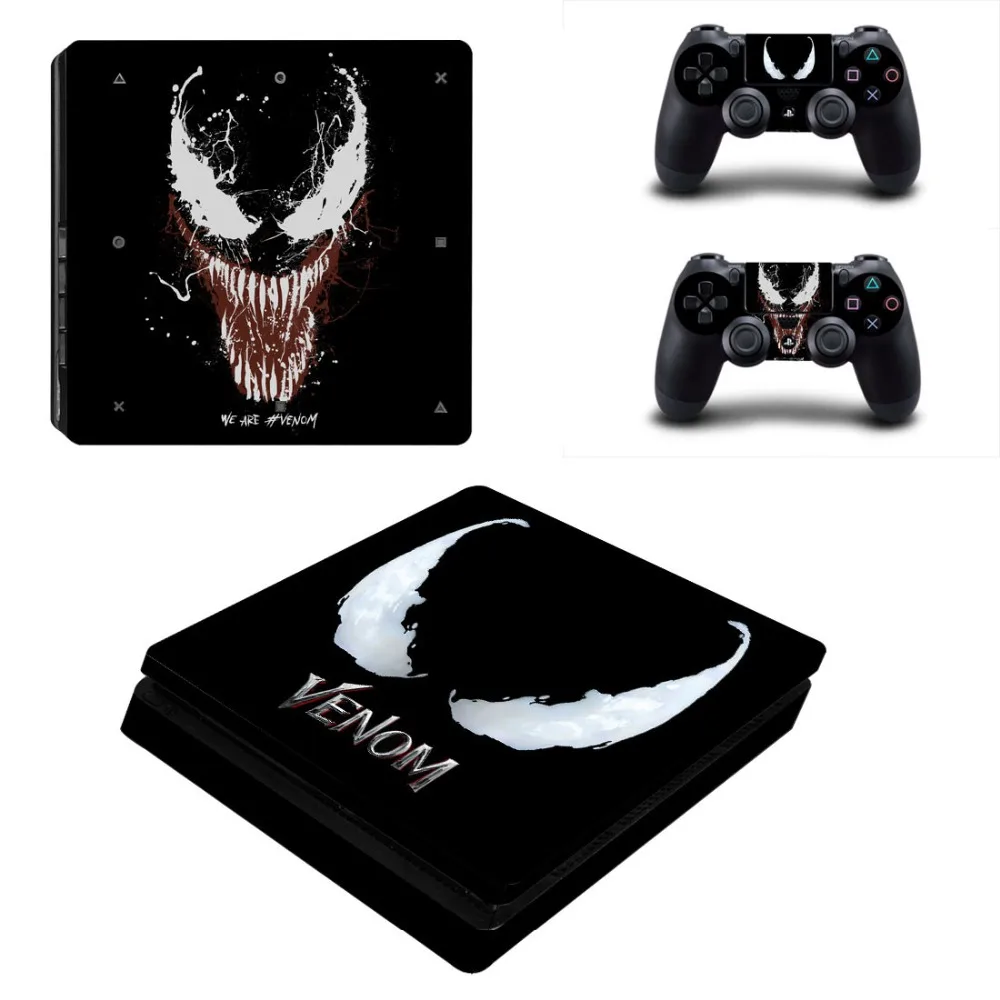 Игровая станция 4 кожа PS4 Slim sticker s Наклейка Веном skins adesivo Виниловая Обложка дизайн
