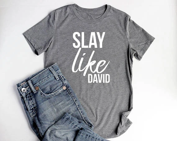 Модные женские футболки с надписью «The Slay Like Давид Кристиан», футболки с стихами из библей, летний стиль, лидер продаж, хлопковая рубашка унисекс, Топ