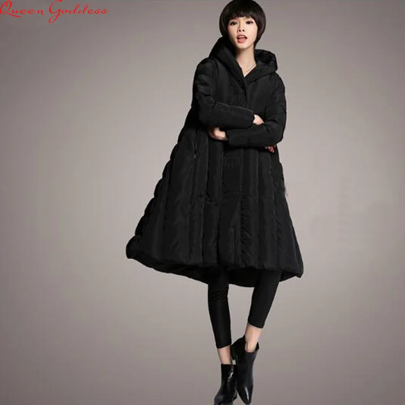 Женская куртка из нейлона Свободная Повседневная стильная толстая пуховая