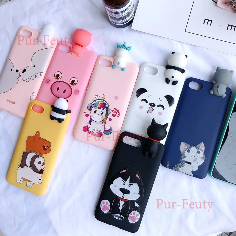 Чехлы для etui Xiaomi Redmi 6 A Redmi6 3D Kawaii Медведь Единорог силиконовые чехлы 6A A6 Redmi6A M1804C3CH 5