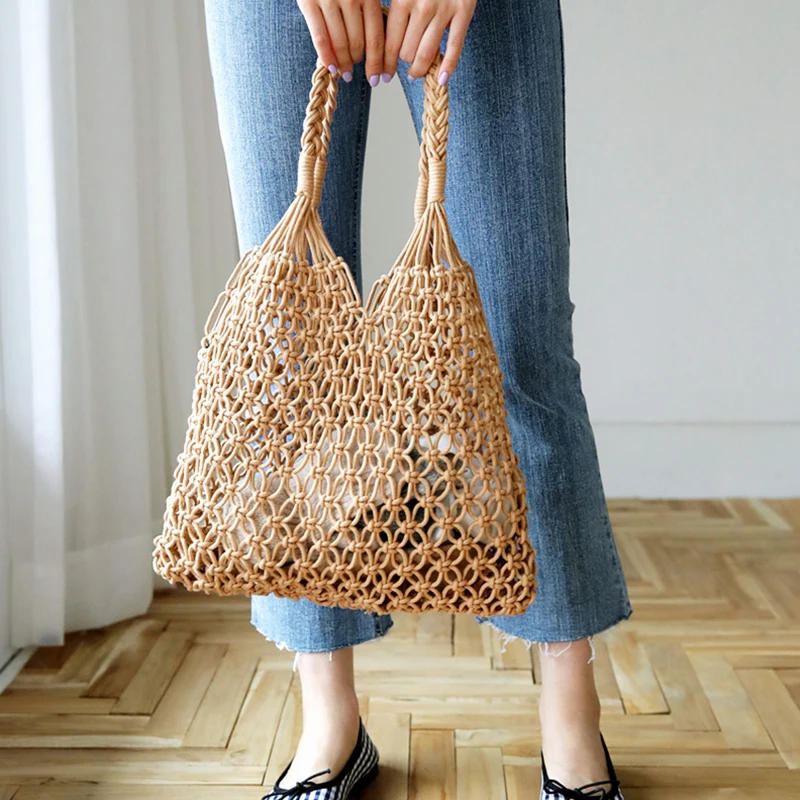 Женская сумка из ротанга ручной работы дизайнерские сумки для шоппинга Bohemain Bolsos