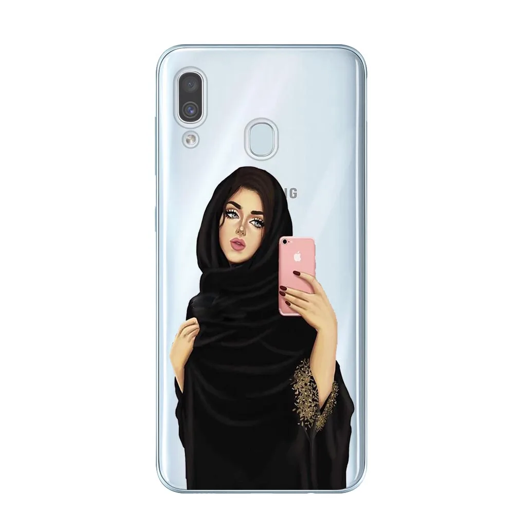 Мусульманский Исламский хиджаб чехол для телефона с глазами Samsung A10 A30 A40 A50 A60 A70 A80