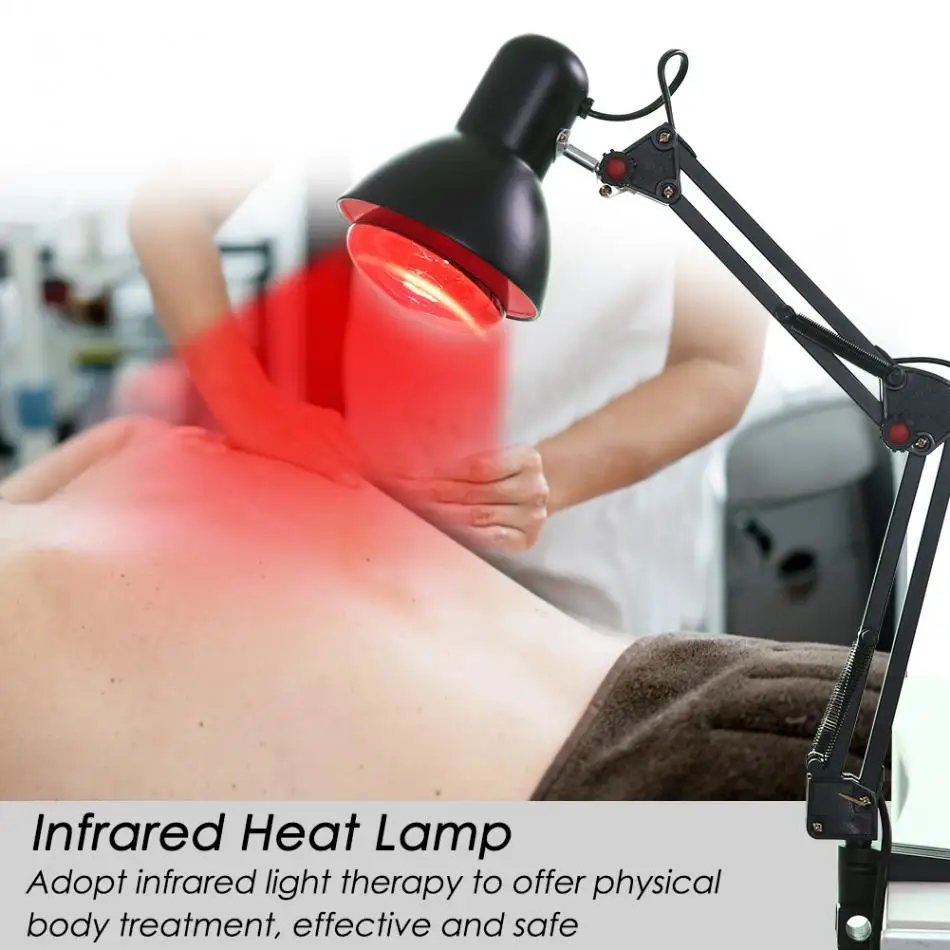 

Floor Stand Massage Heating Therapy Light Infrared Heat Physiotherapy Lamp Pain Relief Health Care Black Electric Infrared Light
