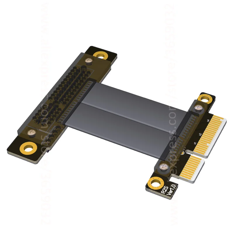 Кабель удлинитель PCIe 3 0x4 Штекер гнездо x4 32G/bps PCI E 4x Graphics SSD RAID преобразовательный