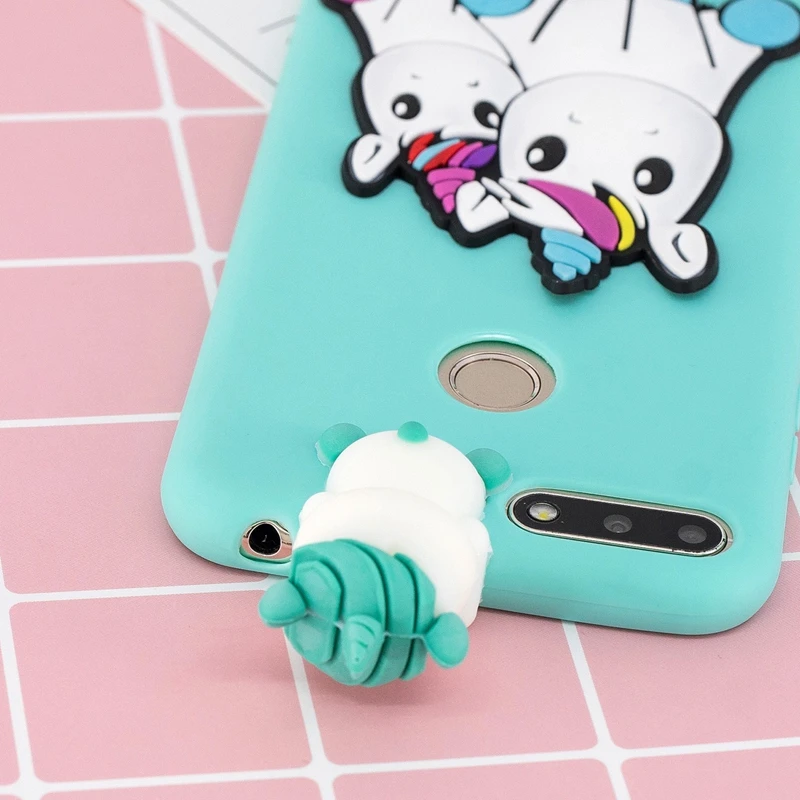 3D Cartoon Unicorn Case For Honor 7A Pro 5.7&quot Cute Toys Silicone Cover Huawei Y6 2018 Phone Bumper Prime |