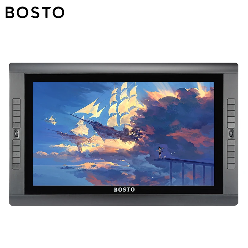 BOSTO Artista KINGTEE 22HDX графика Tablet рисовать с батареей-бесплатная рисунок пером