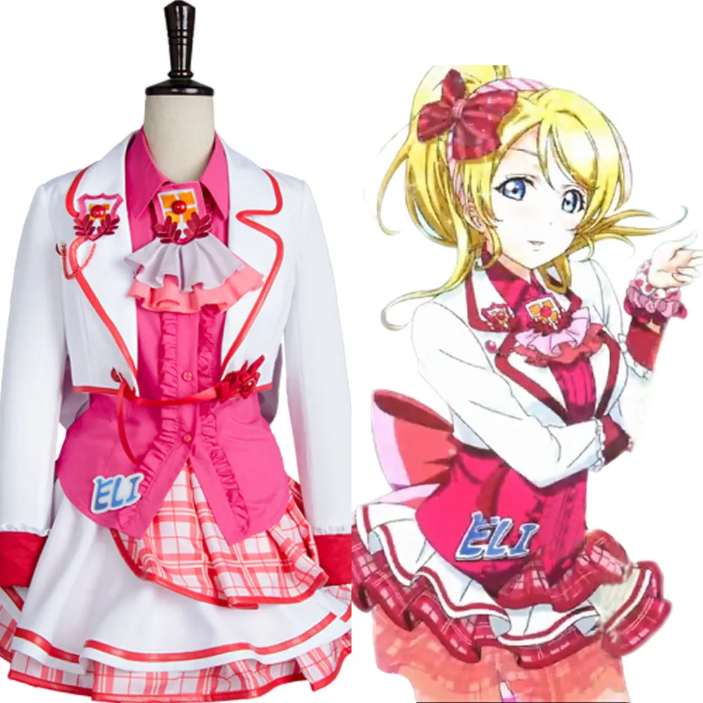 LoveLive! Love Live Eri Eli Ayase/платье для занятий в школе униформа девочек на сцене полный