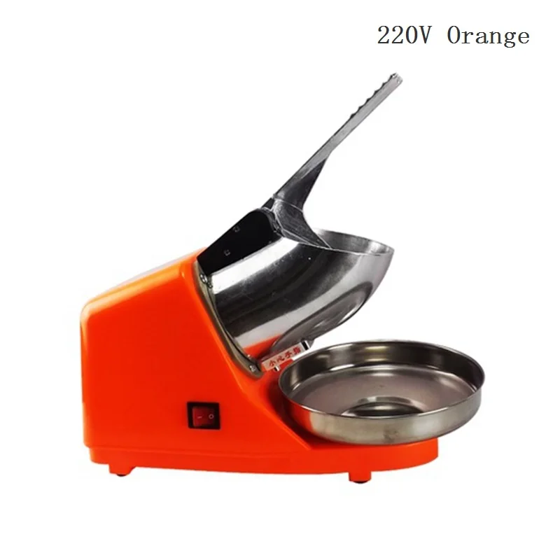 Orange HIMOSKWA, коммерческая электрическая дробилка для льда, домашняя Бритва для льда, летний ледяной десерт, производитель холодных напитков, морепродукты, сохраняющие свежесть, 220 В - Цвет: Orange