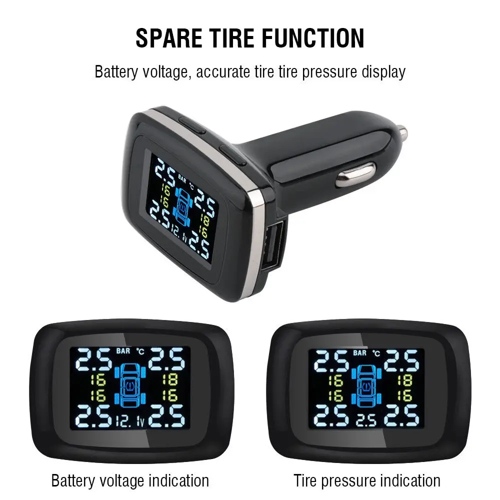 Автомобильный TPMS 4 внешний датчик система давления в шинах беспроводная контроля