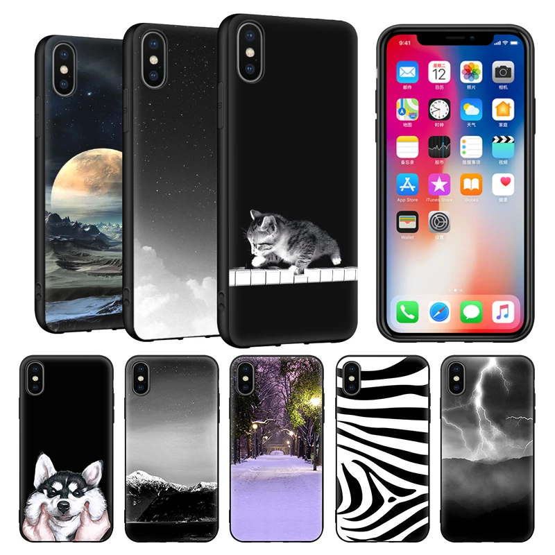 Чехол для телефона EiiMoo iPhone X чехол 6 S силиконовый с милым мультяшным рисунком 8 7 Plus