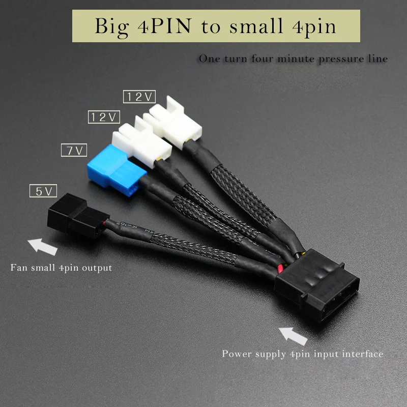 2 шт. кабели питания для компьютерных кулеров от Molex до 3Pin 12 В * 2/5 1/7 в 1|Компьютерные
