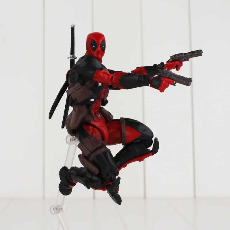 16 см Дэдпул Revoltech X-Men экшн-фигурка Уэйд Уинстон кукла Вильсон с меч-Ружье Оружие