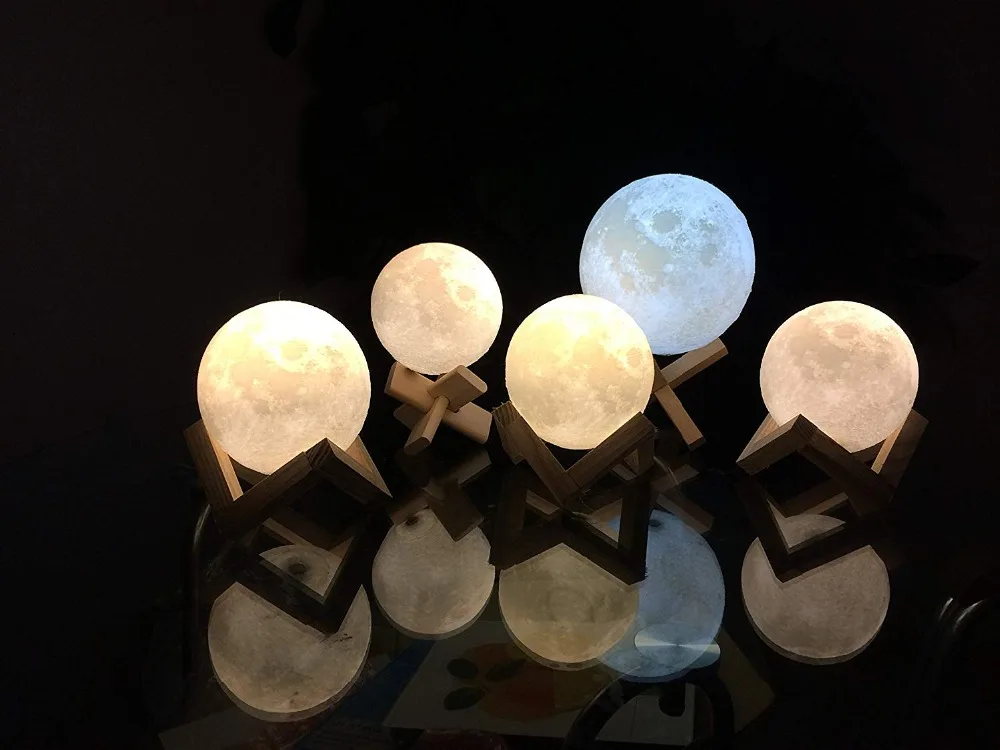 Очень большой! aoguteely бесшовные луна лампы 16 Цвета светодиодный Lunar затемнения