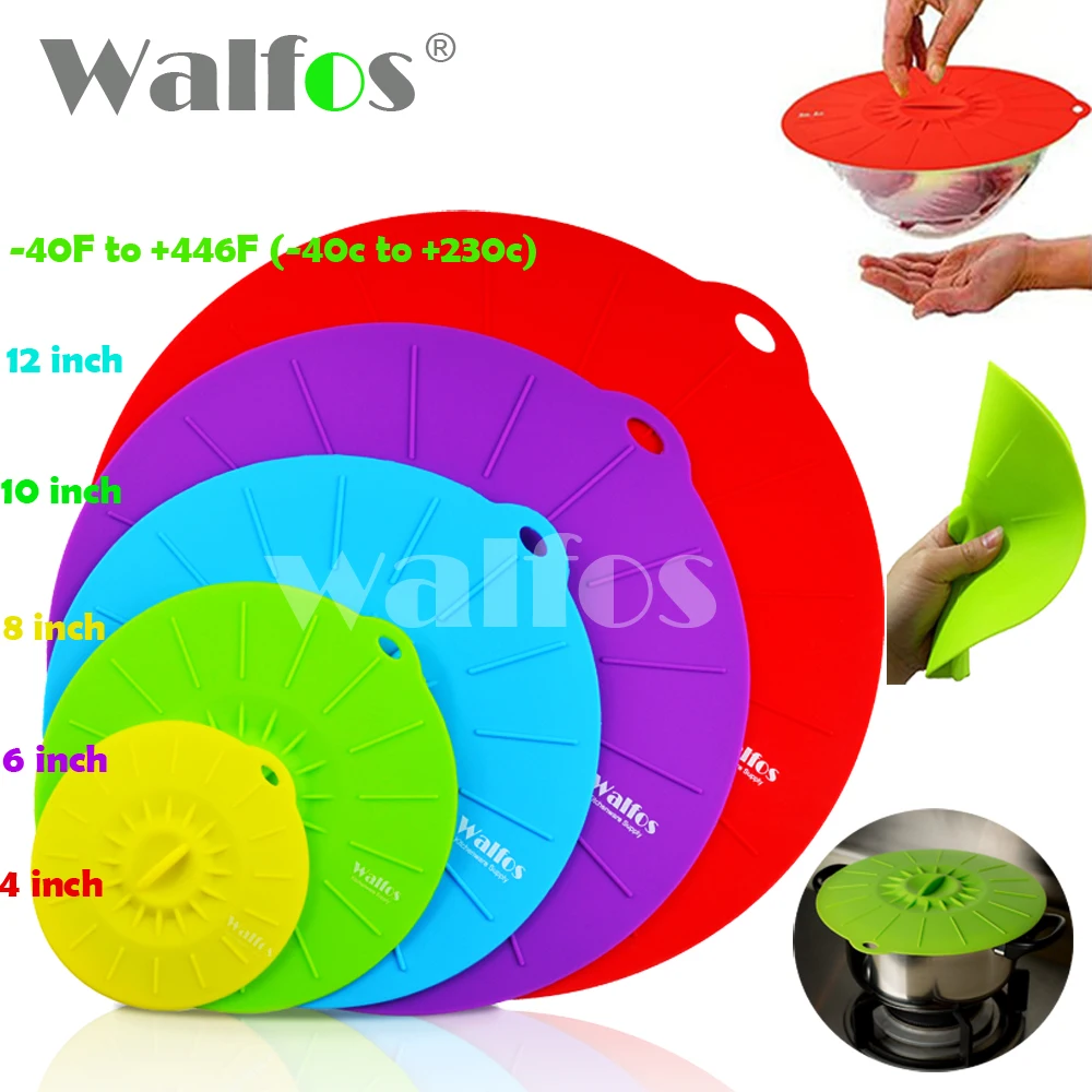 WALFOS как видно по телевизору 2017 набор из 5 силиконовых крышек крышка кастрюли