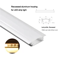 freeshipping 20pcs1m recessed led aluminium extrusion with flange aluminum channel for led strip light