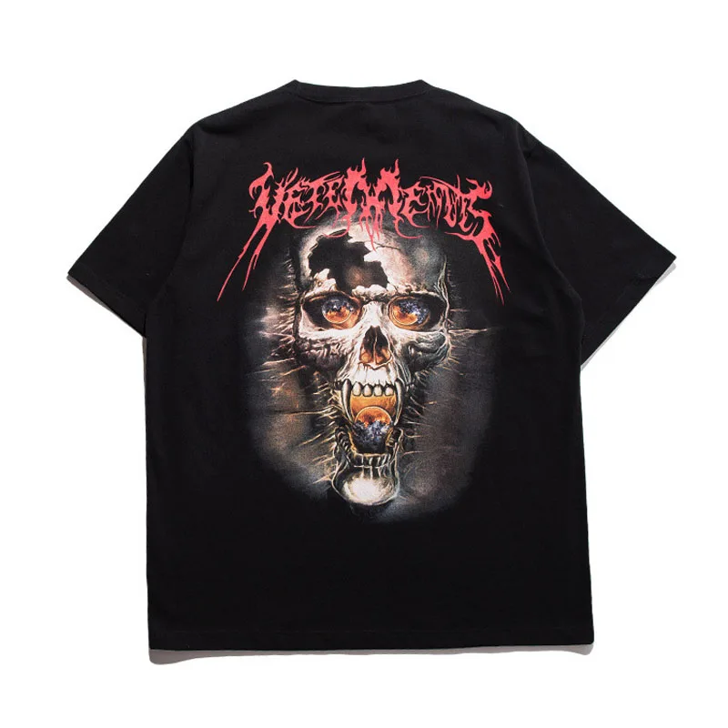 2018 Vetements Стиль Рок Группа Печатных Рокки Punk Женщины Мужчины футболки Хип хоп