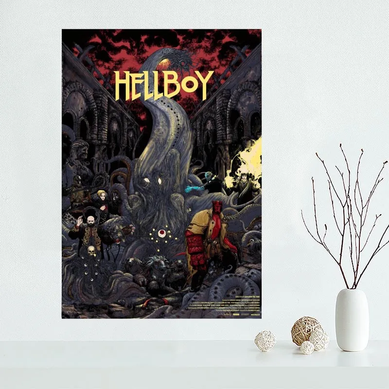Hellboy художественный плакат на заказ холст плакат искусство отделочная ткань для дома ткань на стену плакат печать шелковая ткань - Цвет: 16
