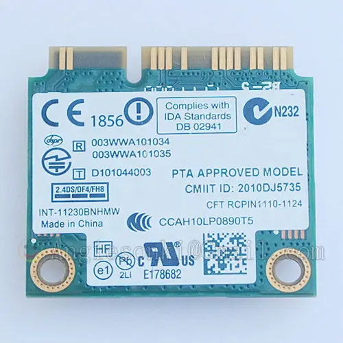Беспроводная карта BNHMW 11230 Wi Fi + BT PCI E 300 Мбит/с 2 4 ГГц 7KGX9 802.11n для intel 1030 Dell Inspiron N4110 N7110