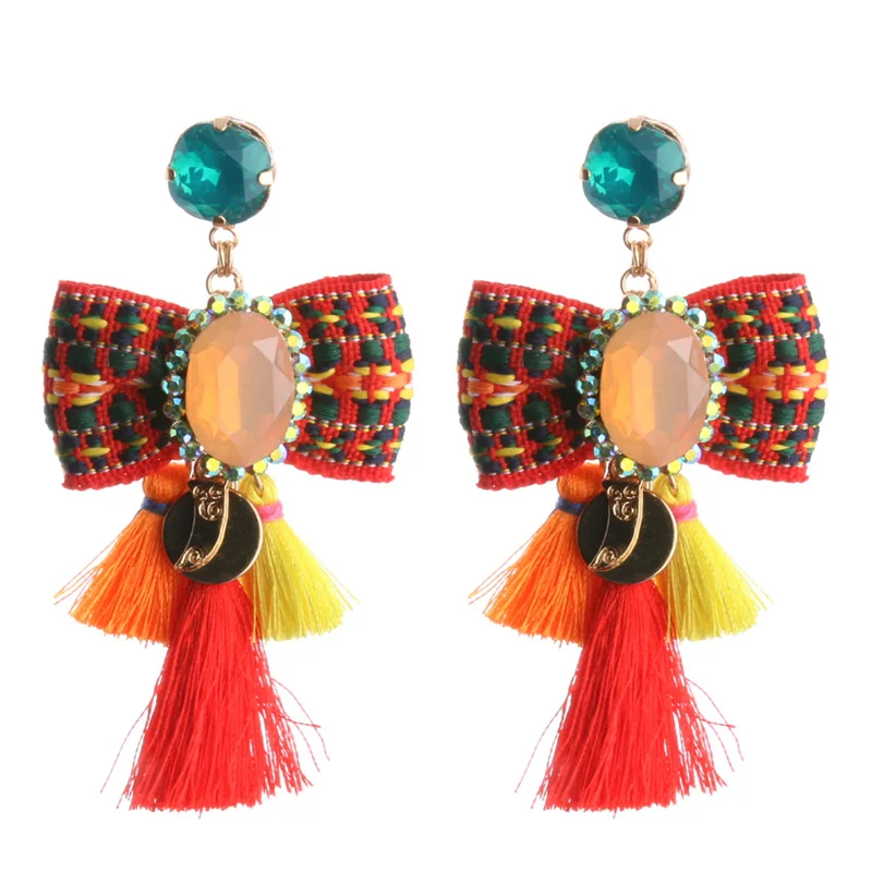 NeeFu WoFu висячие серьги с галстуком бабочкой большие из смолы головой льва длинные