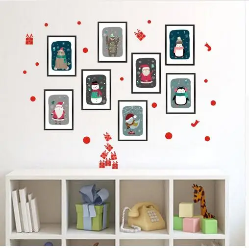 Nordic Snowman Christmas Tree Wall Picture Decoration For Home Decor Santa Claus Canvas Diy Painting Poster And Print | Дом и сад