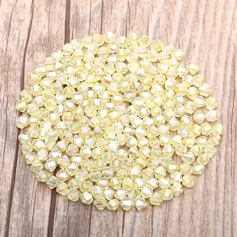 Австрия хрустальные биконусные бусины ярко-желтого цвета 4 мм 100 шт. 5301